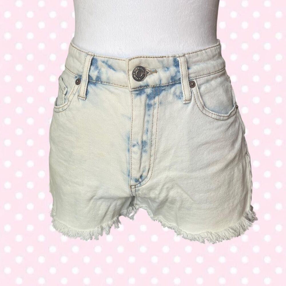 Wild Fable Women's Blue and White Denim Shorts